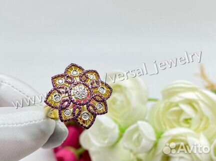 Золотое Кольцо Chopard из золота с рубинами