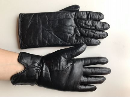 Перчатки женские кожаные на меху