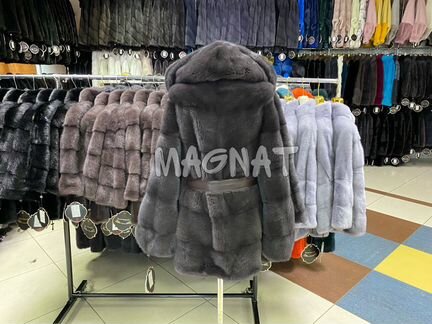 Шуба с капюшоном