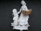 Антикварная скульптура сборщицы янтаря мама