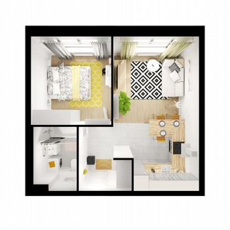 1-к квартира, 40.1 м², 6/13 эт.