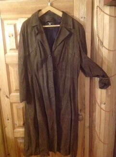 Женский замшевый плащ - пальто. Винтаж