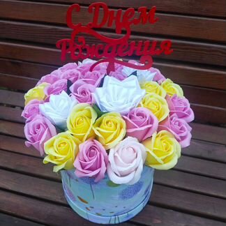 Букет из мыльных роз