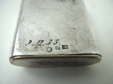 Зажигалка бензиновая в серебре. Латвия,1930-е гг