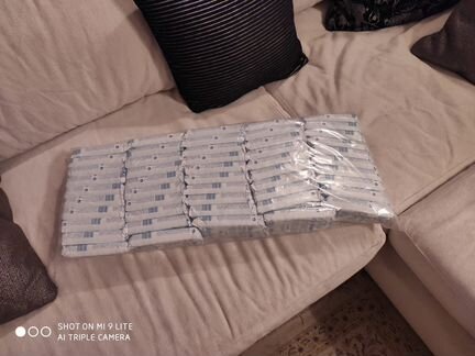 Губки новые 50 шт. мыльные для ухода за лежачими б