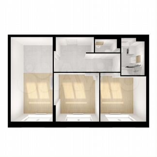 2-к квартира, 59 м², 13/33 эт.
