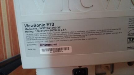 Монитор фирмы WiewSonic E70