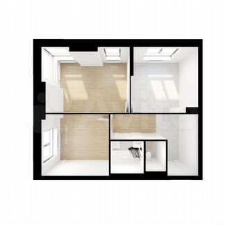 2-к квартира, 52.8 м², 2/13 эт.
