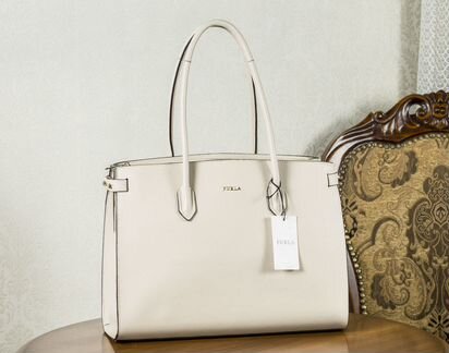 Сумка-тоут женская Furla Pin beige новая, оригинал
