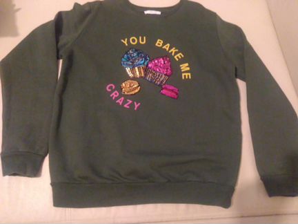 Стильный свитшот с ярким рисунком 158-164 р-р