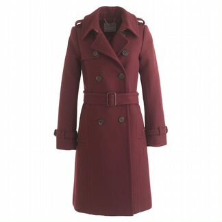 Пальто-тренч из шерсти и кашемира J.Crew