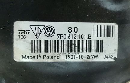 Вакуумный усилитель тормозов VW Touareg NF
