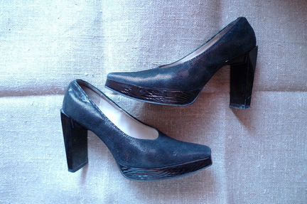 Черные туфли р.33 (ручная работа / Селицкая) новые