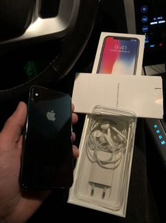 iPhone X 256Gb Black Ростест Полный комплект