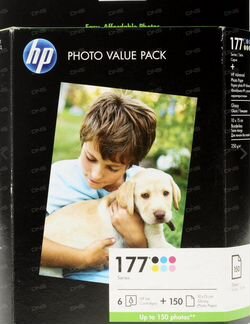 Набор картриджей HP 177 (6шт) + фотобумага 10*15 1