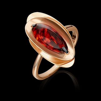 Золотой набор с янтарем