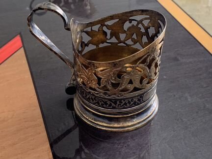 Подстаканник Серебро 875 пр Звезда чернение Кубачи