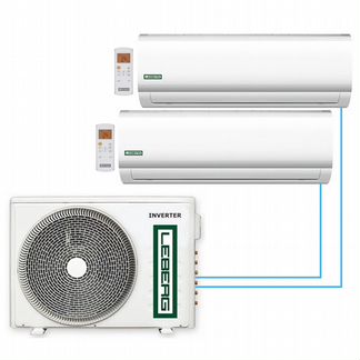 Мульти сплит система Leberg Леберг на 2 комнаты