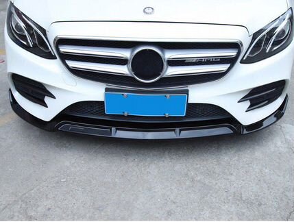Сплиттер переднего бампера Глянец Mersedes W213