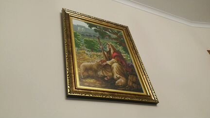 Икона Иисус Христос Добрый Пастырь Вышевка ручной