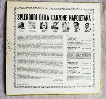 Виниловый диск Splendori Della Canzone Napoletana