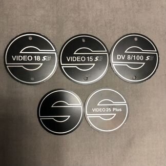 Sachtler shield labels, шильдики Заклер, новые
