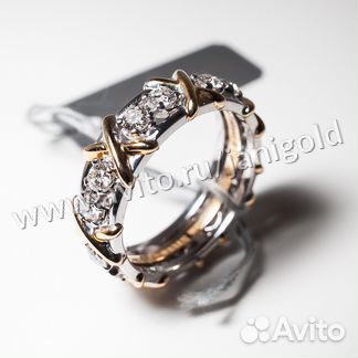 Золотое кольцо с бриллиантами Tiffany & co
