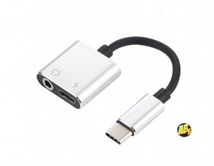 USB-C адаптер на Jack 3.5 и USB (зарядка) новый
