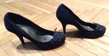 Туфли женские замшевые высокий каблук Zara р.39