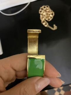 Браслет эмаль зеленый