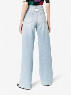Джинсы ganni широкие 25-26 size blue