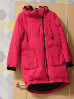 Пуховик cropp красный