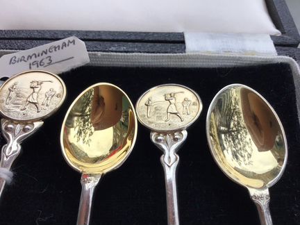 Серебро антиквариат англия гольф