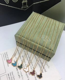 Коллекция Van Cleef мини: серьги, кулон, браслет
