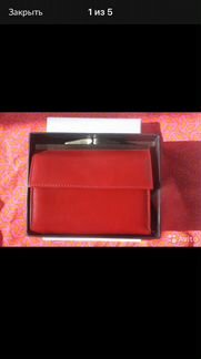 Кошелек Италия Capica новый кожаный красный малень