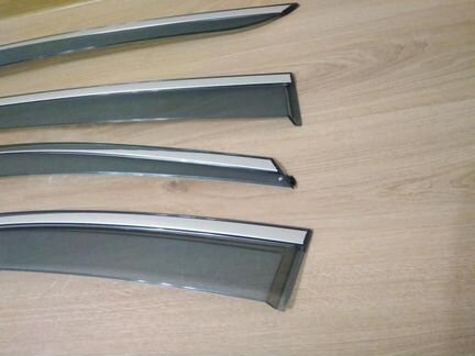 Дефлекторы Nissan Patrol хром нержавеющий молдинг