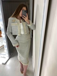 Твидовый костюм Safina Moscow юбка жакет