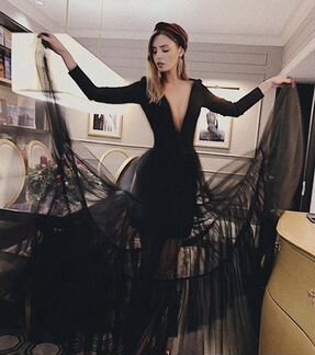 Платье вечернее / для выпускного (два/ двойное )