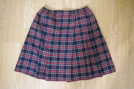 Новая Детская Юбка бордовая в клетку