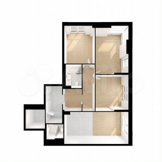 3-к квартира, 94.7 м², 3/13 эт.