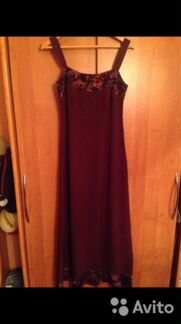 Платье в пол. На рост 1.63-1.65. Размер 44. Молния