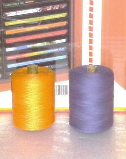 Нитки синие,оранжевые,болотные швейные №20-№40