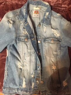 Куртка джинсовая для девочки zara в идеальном сост