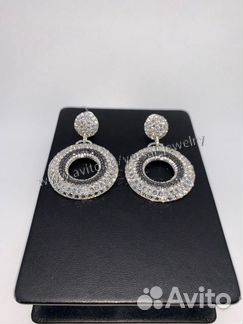 Роскошные Серьги кольца из золота с бриллиантами