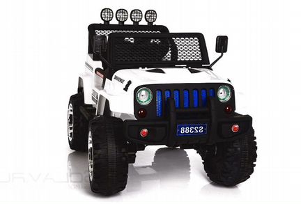 Двухместный Электромобиль Полноприводны White Jeep