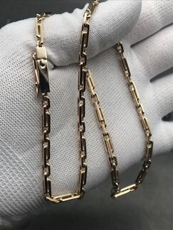 Золотая цепочка якорь 2+1