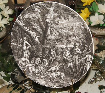 Настенная тарелка охота Furstenberg 1970е