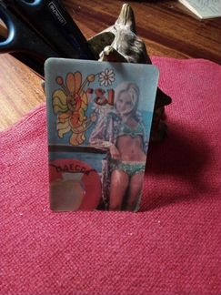 Календарики стерео девушки набор 3 шт СССР