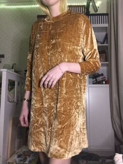 Бархатное платье zara