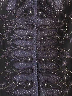 Пиджак темно-сливовый расшитый бисером